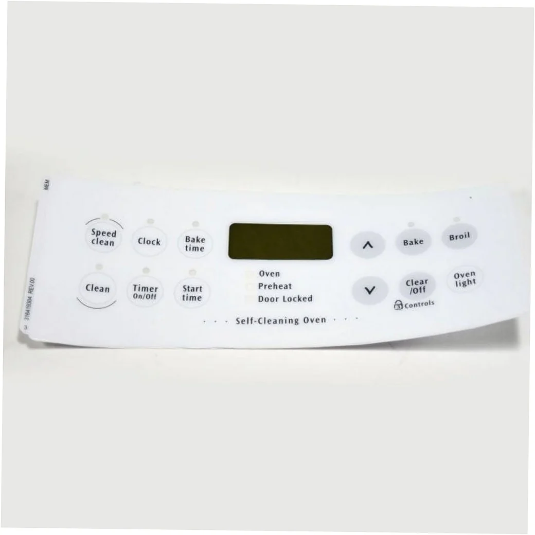 Frigidaire Range /Oven Clock Overlay (White) - 316419304, Replaces: 316419305