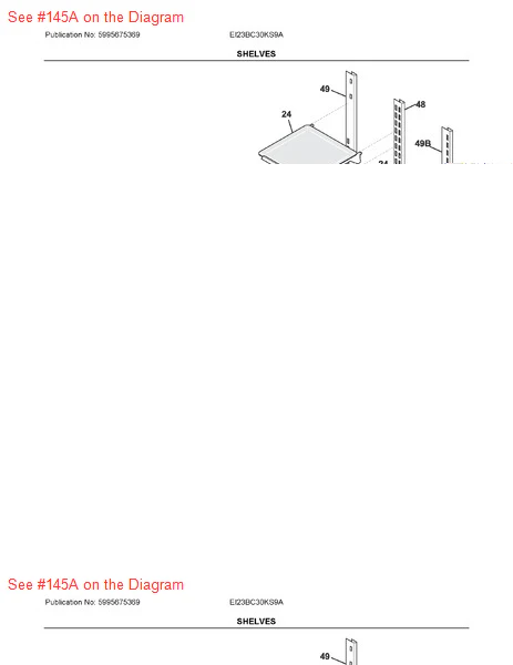 Frigidaire Refrigerator Support Bracket - 242058709, Replaces: 241788701