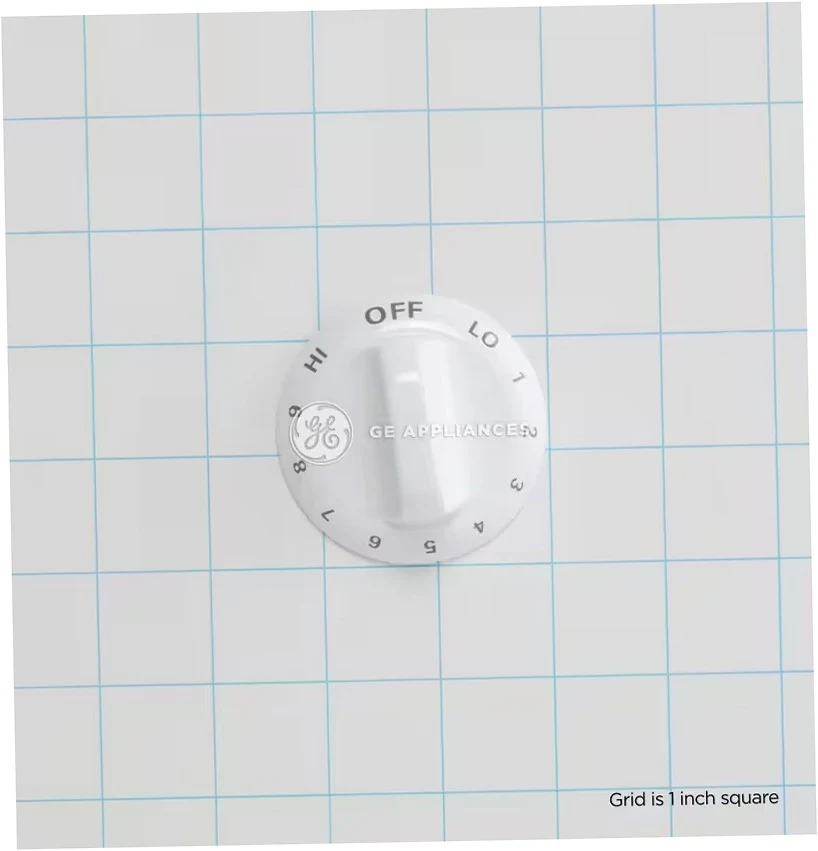 GE Range /Oven Control Knob (White) - WB03T10011, Replaces: WB03X10297