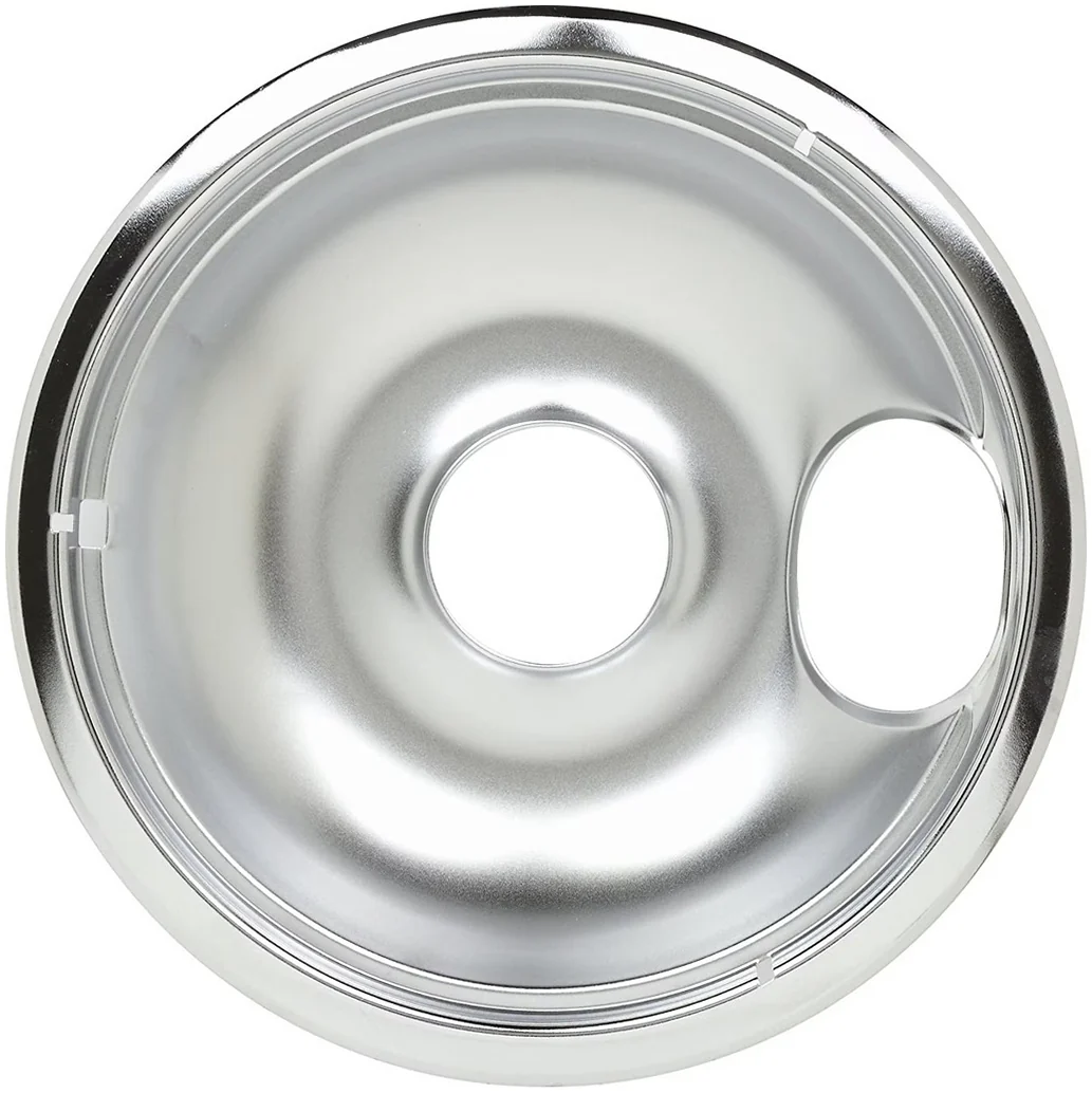 GE Range /Oven Drip Bowl (Chrome, 8 Inch) - PM32X113, Replaces: 8004