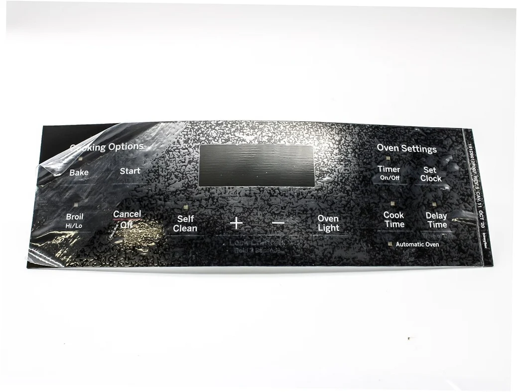 GE Range /Oven Faceplate (Black) - WB07X26647, Replaces: WB07X44620