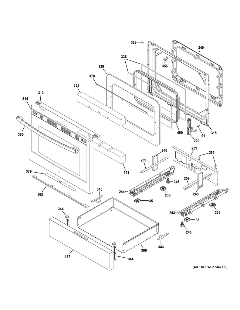 GE Range /Oven Range Drawer Glider - WS01L03188