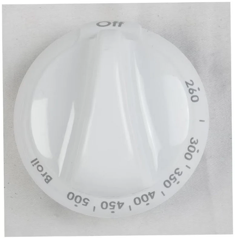 GE Range /Oven Thermostat Knob (White) - WB03K10244, Replaces: WB03K10182
