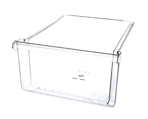 GE Refrigerator Lower Crisper Drawer (Clear) - WR32X10340, Replaces: WR32X1154