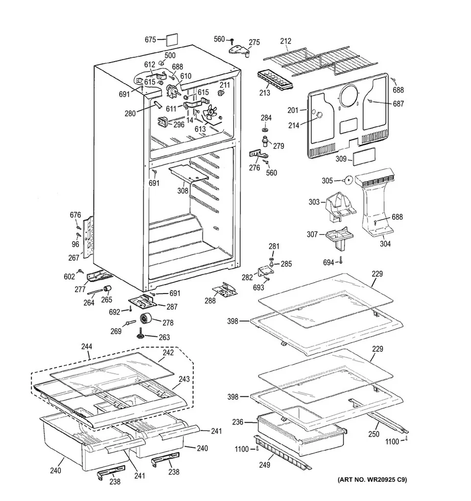 GE Refrigerator Refrigerator Freezer Wire Shelf - WG03F01596