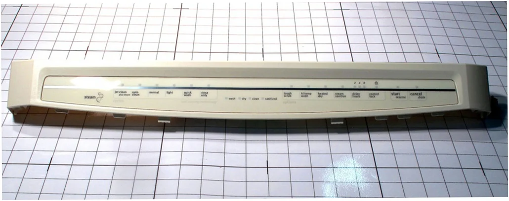 Whirlpool Dishwasher Control Panel (Bisque) - W10811167, Replaces: W10398671