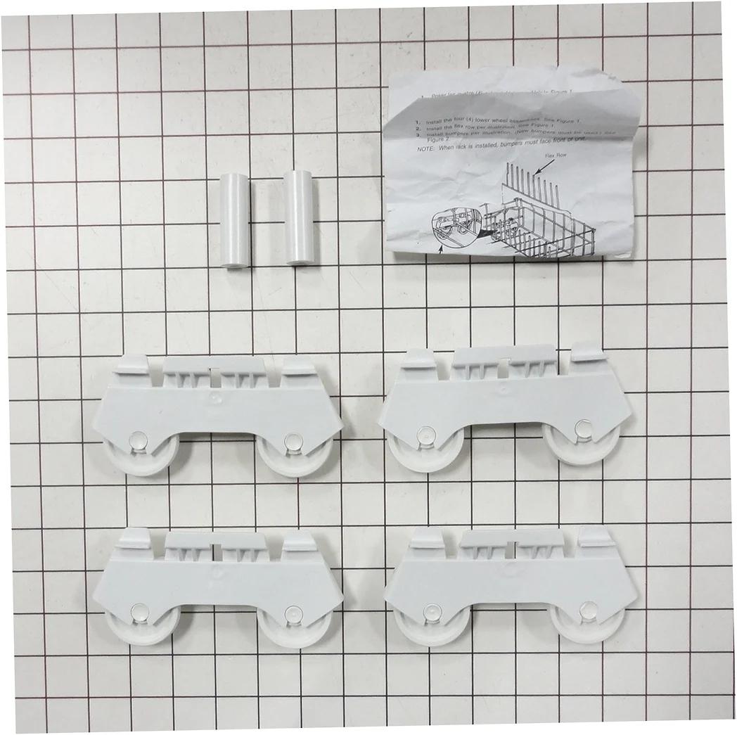 Whirlpool Dishwasher Lower Rack Roller (4-Pack) - 4317933, Replaces: 8222
