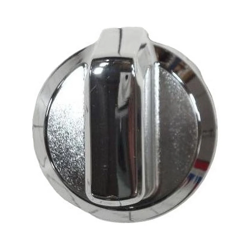 Whirlpool Range /Oven Control Knob (Stainless) - WPW10370186, Replaces: W10370186