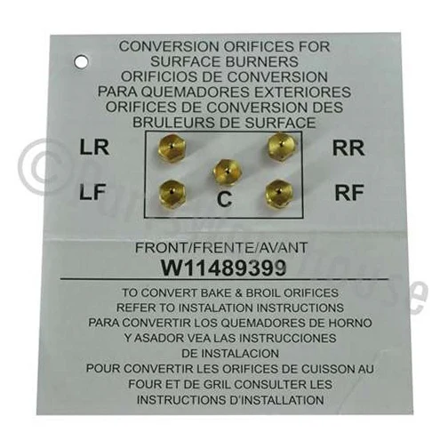 Whirlpool Range /Oven LP Conversion Kit - W11560165, Replaces: W11489399