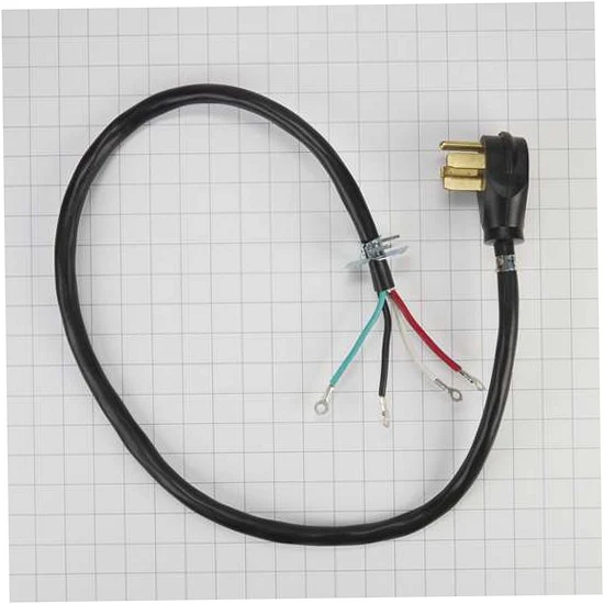 Whirlpool Range /Oven Power Cord (4 Prong 4 Foot) - PT400, Replaces: 4392902