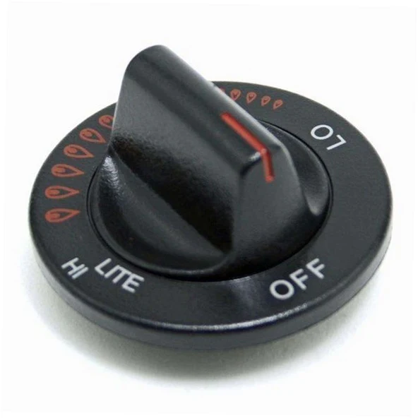 Whirlpool Range /Oven Top Burner Knob (Black) - WP74001253, Replaces: 4381524