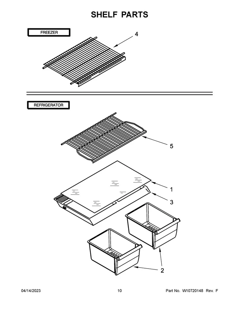 Whirlpool Refrigerator Drawer Cover - WP2192250, Replaces: 2192250 - Image 2