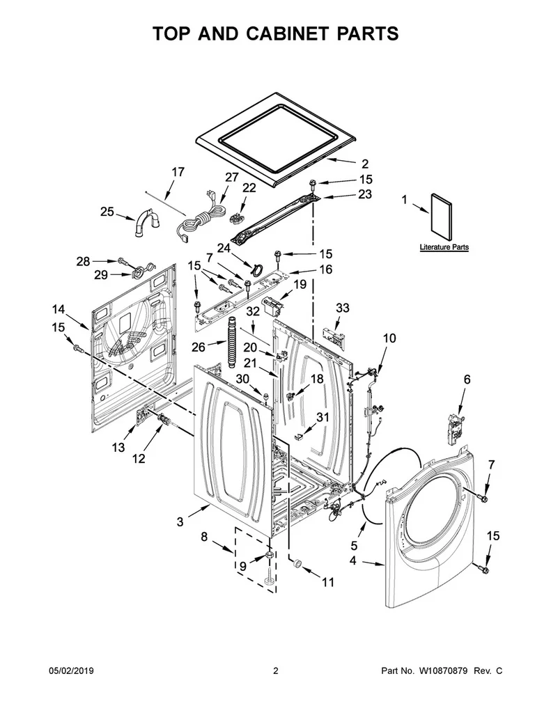 Whirlpool Washer Door Lock Latch - WPW10443885, Replaces: W10443885 - Image 2