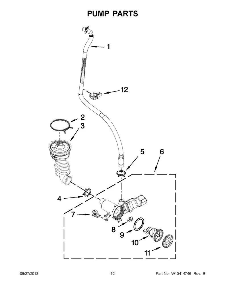 Whirlpool Washer Drain Pump Assembly - WPW10241025, Replaces: W10241025 - Image 2