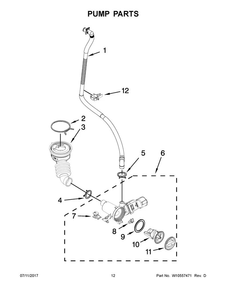 Whirlpool Washer Drain Pump Assembly - WPW10515401, Replaces: W10422024