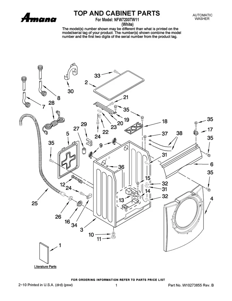 Whirlpool Washer Water Pump - WPW10175948, Replaces: W10175948 - Image 2